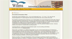 Desktop Screenshot of antiquariat-wilms.de